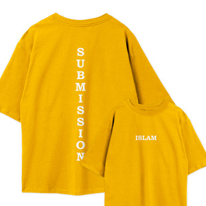 เสื้อยืดโอเวอร์ไซส์ทรงหลวมไหล่ตก ผ้าฝ้าย 100% (อิสลาม) น้ำหนัก 280 กรัม ผ้าเจอร์ซีย์ พิมพ์ลายโลโก้ ดีไซน์แบบมีลวดลาย - Product Image 6