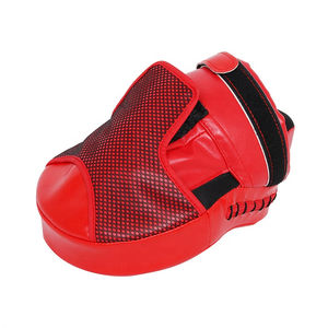 Mitaines de boxe en cuir PU personnalisées faites à la main et coussinets de frappe ronds, nouveau style, design professionnel respirant, mitaines de frappe personnalisées - Product Image 6