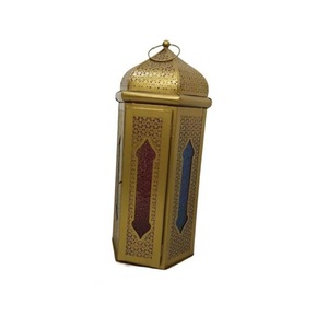 Linterna colgante de hierro de alta calidad con acabado recubierto de polvo amarillo para decoración del hogar linterna colgante de Metal - Product Image 6