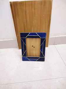 Cadre photo en bois massif carré, écologique, léger, couleur personnalisée, A4 8x10, noyer rustique, art mural pour mariage/anniversaire - Product Image 6