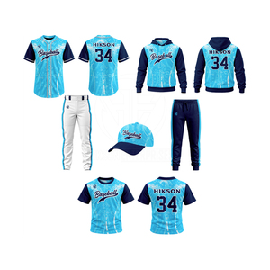 Kit d'uniformes de baseball personnalisés pour les joueurs jeunes et adultes, vêtements d'équipe imprimés sur mesure, kit d'uniformes de baseball - Product Image 5
