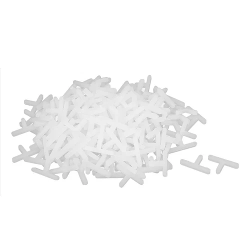 White 3mm T Shape Plastic Spacer for Wall and Floor Tiles 200pcs Tiling Tool Building Material Product Category