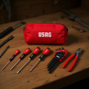 Sac à outils compact Usag avec tournevis et pinces combinées, ensembles d'outils portables - Product Image 3