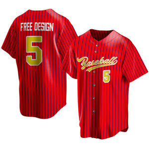 เสื้อเบสบอลผ้าโพลีเอสเตอร์ระบายอากาศได้ดีแห้งเร็วสีและโลโก้ตามสั่งพิมพ์ลายแบบ100% - Product Image 1