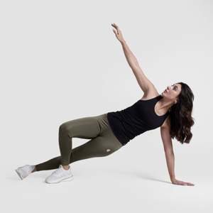 Legging de sport slim olive pour femme, taille haute, sans couture, en nylon et élasthanne, idéal pour le yoga et les loisirs, taille XL - Product Image 4