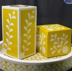 Brûleur à Bakhoor en Os Incrusté Fait Main, Brûleur d'Encens en Os Incrusté, Plateau Boîte en Os Incrusté, Ensemble Brûleur d'Encens, Pots à Bougies - Product Image 3