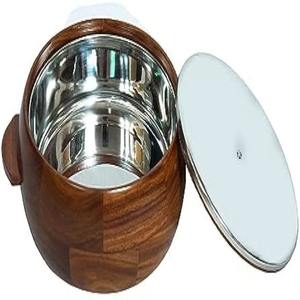 Casserole en bois durable Boîte à chapati Récipient de cuisine Hotpot Roti Décoration de table élégante pour servir Ensemble de casseroles Hotpot - Product Image 2