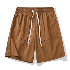 Men Thin Outdoor Lightweight Shorts Single-<b>Layer</b> Ice Silk Loose Elastic Waist Comfortable Shorts Beach Straight Five-point Pants - Product Image 1