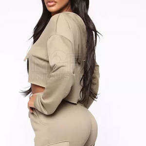 Sweats à capuche respirants anti-rides pour femmes OEM disponibles à la mode pour femmes au Pakistan - Product Image 3