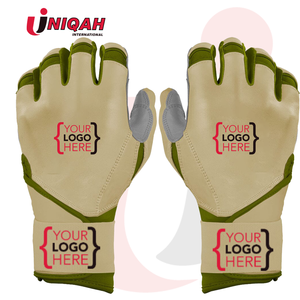 Guantes de Bateo Deportivos Unisex de la Mejor Calidad del Fabricante, Guantes de Béisbol de Cuero Cabretta Hechos a Medida, Resistentes, con Puño Corto - Product Image 1