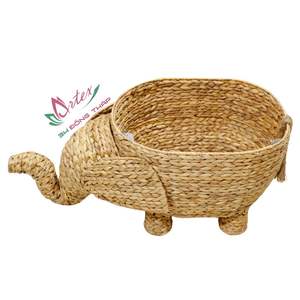 Wholesale New Item Natural <b>Woven</b> <b>Baskets</b> Water Hyacinth Storage <b>Basket</b> Animal Shaped for Home Use and Living Room Decoration - Product Image 4