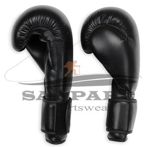Cómodos guantes de boxeo con logotipo personalizado profesional, cuero de vaca, duradero, con cordones, equipo de entrenamiento de lucha Muay Thai - Product Image 3