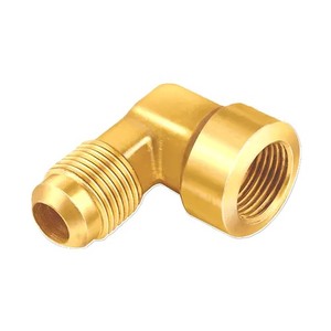 Vente flash : Raccords de compression en laiton forgé, étanches, 2000 PSI, filetages personnalisables, coude femelle à 90 degrés, nickel - Product Image 1