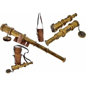 Vente chaude Vintage Laiton De Poche Maritime Spyglass avec Étui En Cuir pour Cadeaux et Décoration De Bureau À Domicile - Product Image 3