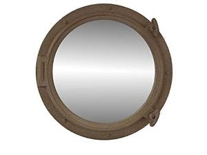 Espejo de ojo de buey de latón náutico dorado Espejo de pared de latón de lujo Espejo de ojo de buey de latón con acabado moderno chapado en oro en moq bajo - Product Image 3