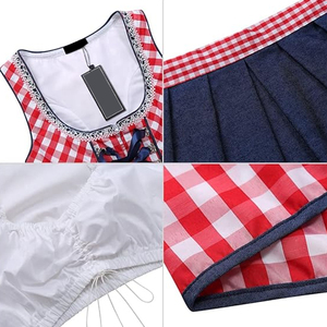 Dirndl más nuevas mujeres bávaro Oktoberfest disfraces Dirndl vestido bávaro mujeres usan Drindl Mini A-Line Drindl vestido - Product Image 6