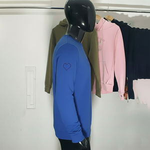 Eco Cotton <b>Men's</b> Winter Sweatshirt <b>Fleece</b> Fabric OEM Service Low MOQ <b>Green</b> Certified Breathable & Quick Dry - Product Image 2