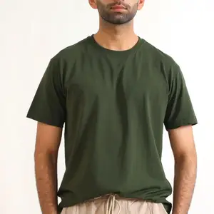חולצה לגברים באיכות גבוהה 280 גרם כבד הנמכר ביותר כותנה שרוולים קצרים בצבע אחיד חולצת טריקו אופנה לגברים