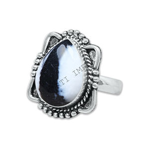 Gran oferta, Plata de Ley 925 sólida, corte de pera auténtica, Búfalo, turquesa, anillos de piedras preciosas, joyería fina para mujer, joyería estampada 925 - Product Image 2