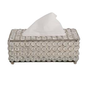 Vente en gros de serviette en métal Huadison Rouleau de papier hygiénique moderne en acier inoxydable fait à la main en cristal noir forme unique Caffey & Party - Product Image 4