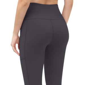Pantalon Capri Taille Haute Effet Sculptant Fessier avec Poche Discrète pour Sport et Extérieur, en Spandex/Polyester, Taille Élastique, Séchage Rapide et Respirant - Product Image 4