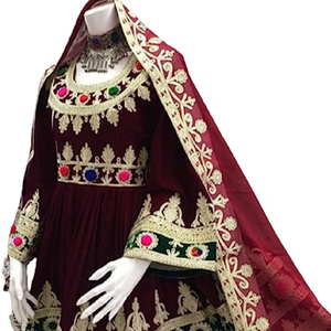 Vestido Tribal Étnico Vintage Kuchi Afgano/Pakistaní para Fiesta, Tradicional, con Logotipo Personalizado, Color Personalizado, Vestido de Mujer 3036 de Alta Calidad - Product Image 1