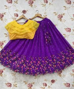 Nuevo atractivo último diseñador niños Lehenga Choli bordado trabajo con Red Dupatta encaje borde Ny Ropa Étnica ApparelGarment Shalwar Kameez - Product Image 5