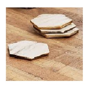 ATTRACTIVE STYLISH ANTIQUE HORN NEW PATTERN HORN COASTER SET of 6 <b>KITCHEN</b> & TABLE <b>DECOR</b> COASTERS <b>ACCESSORIES</b> SUPER ENTERPRISES - Product Image 2