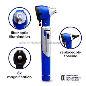 Ensemble d'otoscope miniature à fibres optiques LED électrique, outil de diagnostic vétérinaire, spatules remplaçables, CE ISO OEM, étiquette privée disponible - Product Image 2