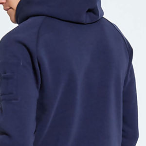 Survêtements bleus 100 % coton pour hommes, respirants, en molleton, design uni, vente en gros de vêtements de sport au prix d'usine pour la saison hivernale 2026 - Product Image 6