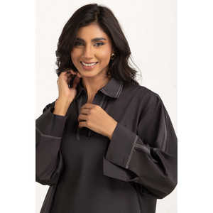 ชุดเซ็ต 2 ชิ้น เสื้อเบลเซอร์ผ้าซาตินลำลองสำหรับผู้หญิง IUSTTS-1312 และกางเกงขายาว ไซส์ XS/XS ชุดเข้าชุดย้อมสีแบบ Lawn Dyed - Product Image 2