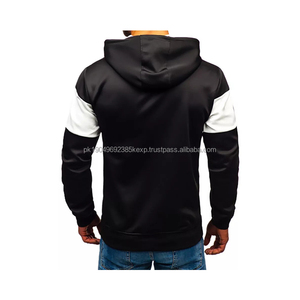 High Quality 100% Cotton Men's Hoodies Custom Color Block Sports Outwear Comfortable Fleece Panel for <b>Autumn</b> Work and Sports - Product Image 2