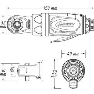 Clé à cliquet pneumatique Hazet Mini 1/4'' : un produit pratique dans la catégorie des clés à cliquet pneumatiques - Product Image 2