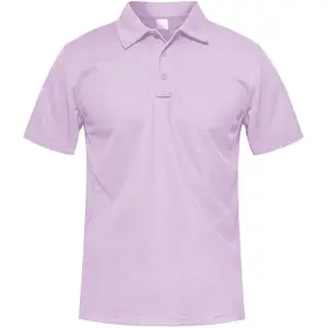 Kemeja golf memakai kain pique 100% kaus katun kaus polo kaus polo bordir kustom cepat kering polos XS polos