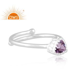 แหวนอัญมณีอเมทิสต์สีชมพูธรรมชาติ,แหวนอัญมณีแบบปรับได้สินค้าขายดี - Product Image 2