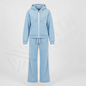 Conjuntos Deportivos de Chándal con Capucha para Mujer al por Mayor, Logotipo Personalizado, Diseño 2 en 1, Invierno, Algodón, Felpa, Transpirable, Ropa Deportiva para Correr - Product Image 1