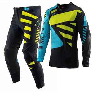 Conjunto de Jersey y Pantalones de Motocross para Motociclismo, Conjunto de Jersey y Pantalón Minimal Azul Marino Todoterreno - Product Image 2