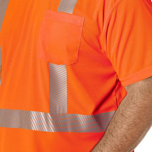 T-shirts Réfléchissants Hi-Viz Unisexe 100% Coton Construction 160g/m2 Broderie Sérigraphie Sécurité Chemises Haute Visibilité Unisexe - Product Image 3