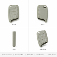 Housse de protection en silicone pour clé de voiture VW Golf 7 6 Sagitar Lavida Bora Polo, clé intelligente à 3 boutons, protection intégrale