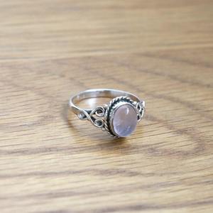 Bijoux pour femmes Bague style bohème en argent 925 Sterling Silver Rose Quartz Gemstone Trending Handmade Ring Gift For Love - Product Image 2