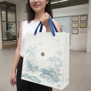 Luxury Art <b>Paper</b> Gift Bag with Custom Logo Eco-Friendly <b>Biodegradable</b> Packaging for Premium Gift Presentation & Decoration - Product Image 4