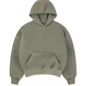 Sudadera con Capucha para Hombre, Corte Regular, Color Sólido, Felpa de Algodón, Informal, con Bolsillos, Estilo Urbano, Impermeable - Product Image 5