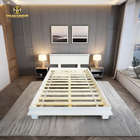 Lit d'enfant cadre jumeau minimaliste bois pin combiné avec MDF pour chambre bébés et enfants | Van Hue