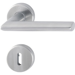 Juego de Manijas Redondas para Puertas y Ventanas de Acero Inoxidable Stockholm F69 OB DIN, Roseta E1140Z/42KV/42KVS Izquierda/Derecha D/D HOPPE en Stock - Product Image 1