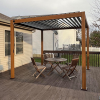 Outdoor Aluminium Lamellen dach Pergola Wasserdichtes automatisches regens ic heres Lamellen dach für Terrasse Pavillon Balkon Außen pavillon