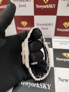 Montres personnalisées de luxe en acier inoxydable avec Moissanite cloutée pour hommes et femmes avec testeur de diamants - Product Image 6