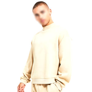 ชุดวอร์มผ้าฟลีซผ้าฝ้ายสำหรับผู้ชายชุดวอร์มคอกลมแขนยาวทนทาน - Product Image 2