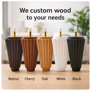 Traditional Round Turned Solid <b>Wood</b> Heavy Duty Sofa <b>Legs</b> for Living Room <b>Furniture</b>-Sofa Chair Bed Cabinet - Product Image 2