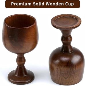 Handmade Eco-Friendly Wooden Wine <b>Glass</b> & Goblet Dishwasher Safe for Men & Women Wholesale Supply - Product Image 3