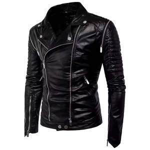 Chaqueta de Motociclista Negra para Hombre, Estilo Café Racer, Ajustada, Informal, de Cuero Genuino, Chaqueta de Cuero Vacuno Personalizada de Primera Calidad - Product Image 4